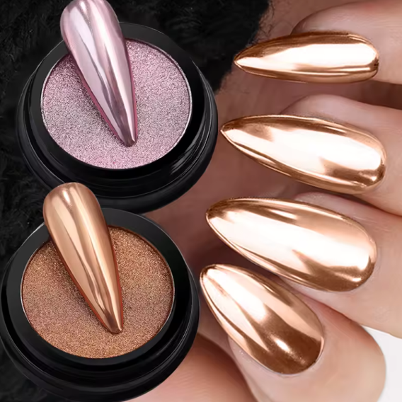 ND Chrome Nail Glitter Powder Super Bright Solid Mirror Pigment Dust - Universal Nail Supplies