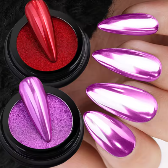 ND Chrome Nail Glitter Powder Super Bright Solid Mirror Pigment Dust - Universal Nail Supplies