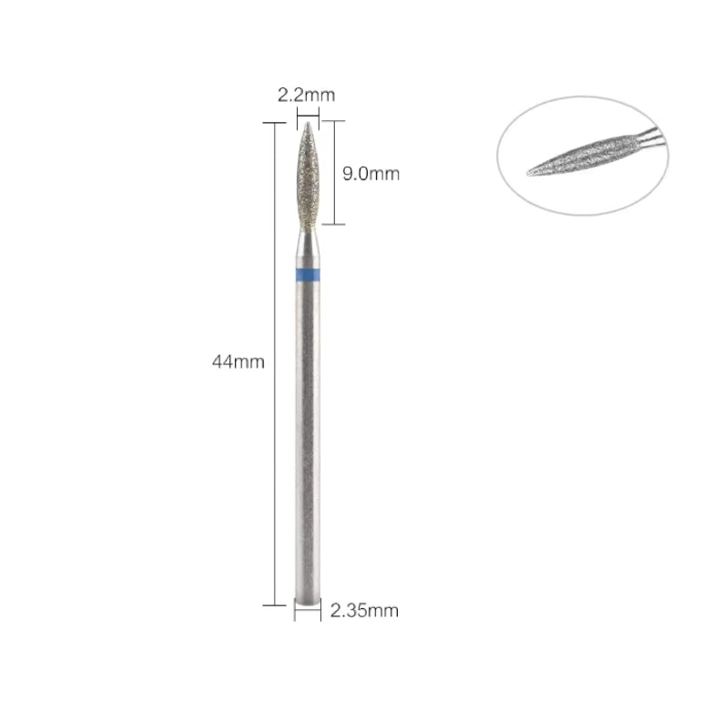 UNS 1pc Tapered Diamond Flame Nail Drill Bit Medium - Universal Nail Supplies