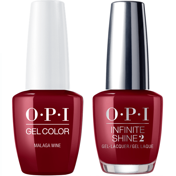 OPI GelColor Malaga Wine #L87 + Infinite Shine #L87 - Universal Nail Supplies