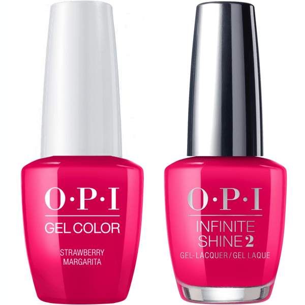 OPI GelColor Strawberry Margarita #M23 + Infinite Shine #M23 - Universal Nail Supplies
