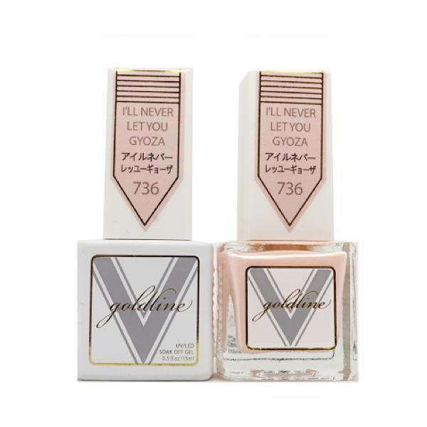Vetro Goldline Gel + Matching Lacquer - I Will Never Let You Gyoza #736 - Universal Nail Supplies