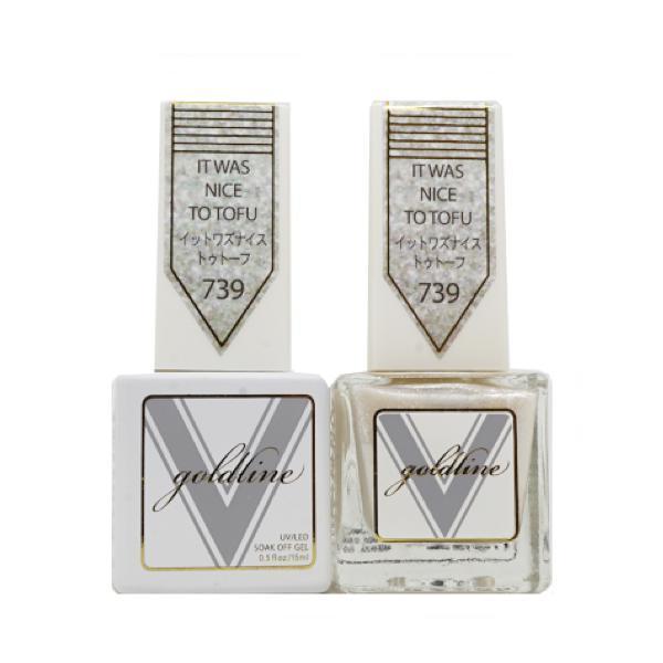 Vetro Goldline Gel + Matching Lacquer - It Was Nice To Tofu #739 - Universal Nail Supplies