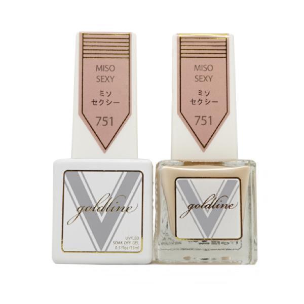 Vetro Goldline Gel + Matching Lacquer - Miso Sexy #751 - Universal Nail Supplies