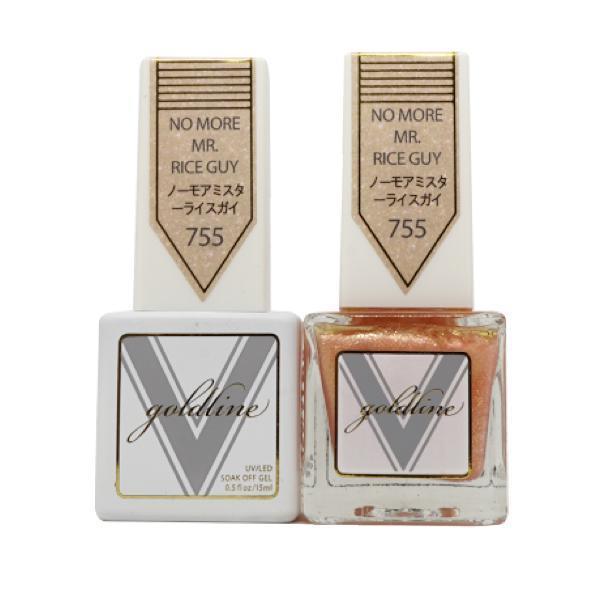 Vetro Goldline Gel + Matching Lacquer - No More Mr. Rice Guy #755 - Universal Nail Supplies