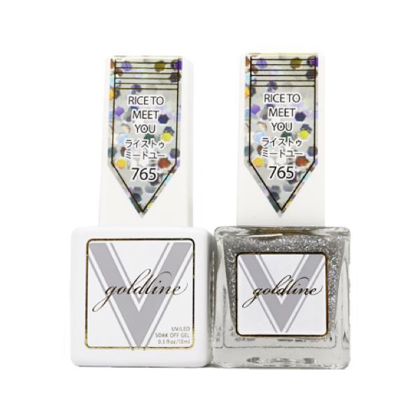 Vetro Goldline Gel + Matching Lacquer - Rice To Meet You #765 - Universal Nail Supplies
