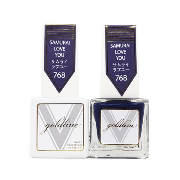 Vetro Goldline Gel + Matching Lacquer - Samurai Love you #768 - Universal Nail Supplies