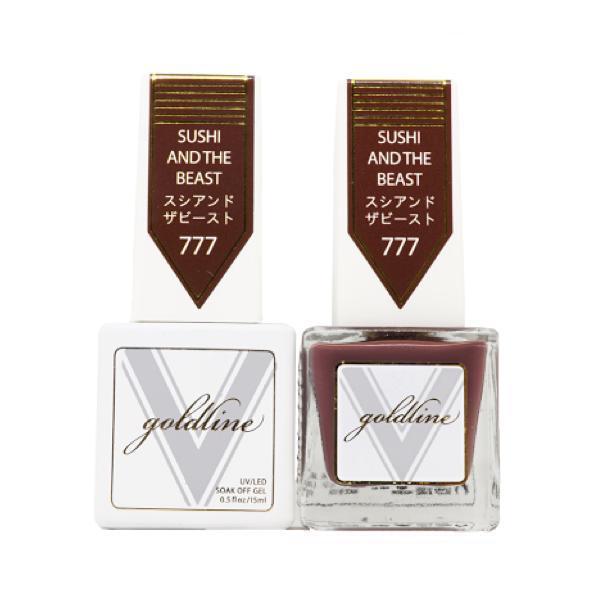 Vetro Goldline Gel + Matching Lacquer - Sushi And The Beast #777 - Universal Nail Supplies