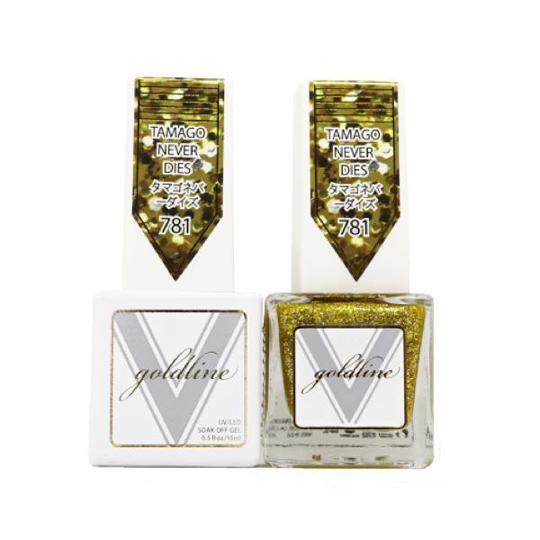 Vetro Goldline Gel + Matching Lacquer - Tamago Never Dies #781 - Universal Nail Supplies