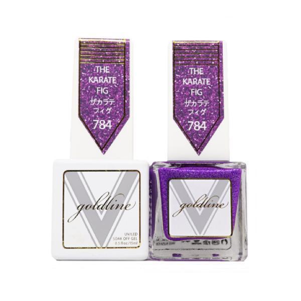 Vetro Goldline Gel + Matching Lacquer - The Karate Fig #784 - Universal Nail Supplies