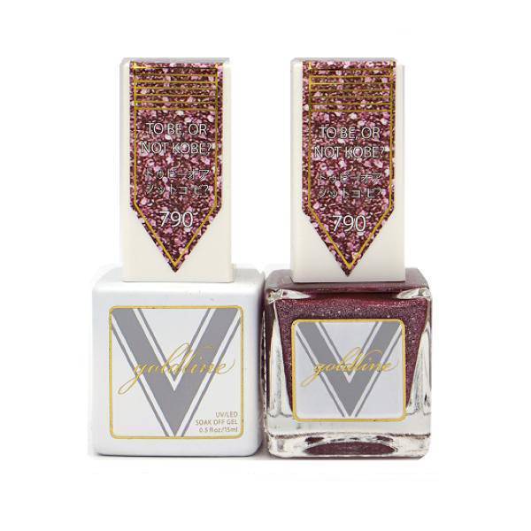 Vetro Goldline Gel + Matching Lacquer - To Be, Or Not Kobe? #790 - Universal Nail Supplies