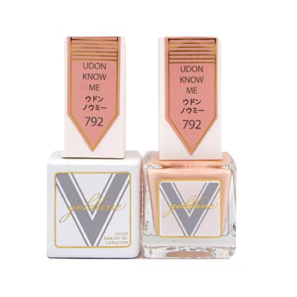 Vetro Goldline Gel + Matching Lacquer - Udon Know Me #792 - Universal Nail Supplies