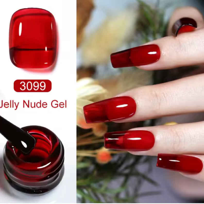 UNS Translucent Red Color Jelly Gel - Universal Nail Supplies