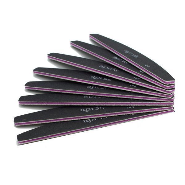 Aprés Nail -100/180 Grit Nail File Set of 10 - Universal Nail Supplies