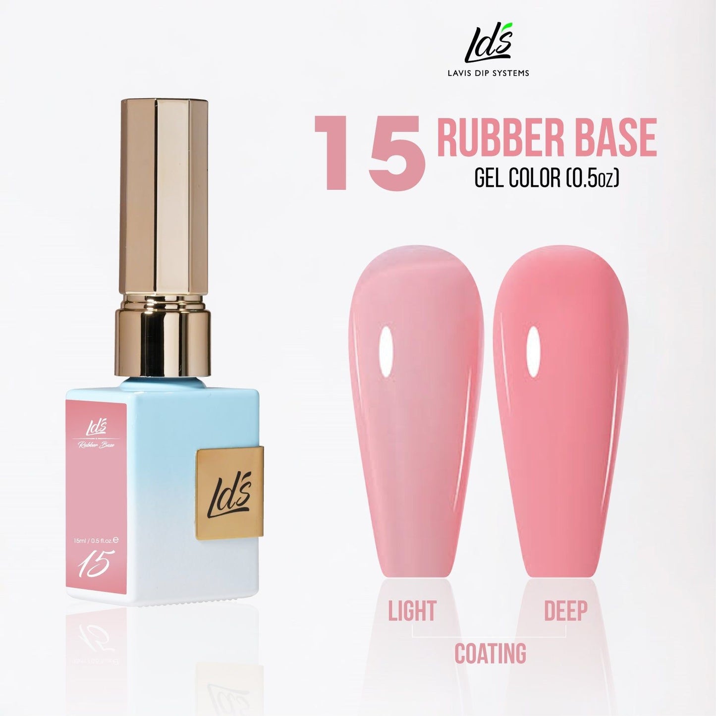 LDS Rubber Base Gel Polish 15ml - RB-15 - Universal Nail Supplies