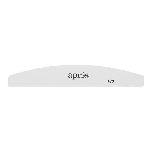 Aprés Nail - Nail File 100/180 Grit - White Crescent - Universal Nail Supplies