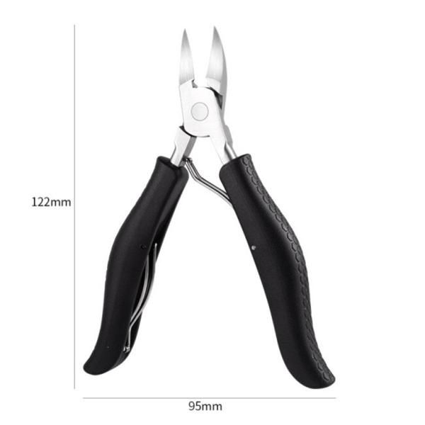 Stainless Steel Ingrown Paronychia Toenail Cuticle Nipper - Black - Universal Nail Supplies