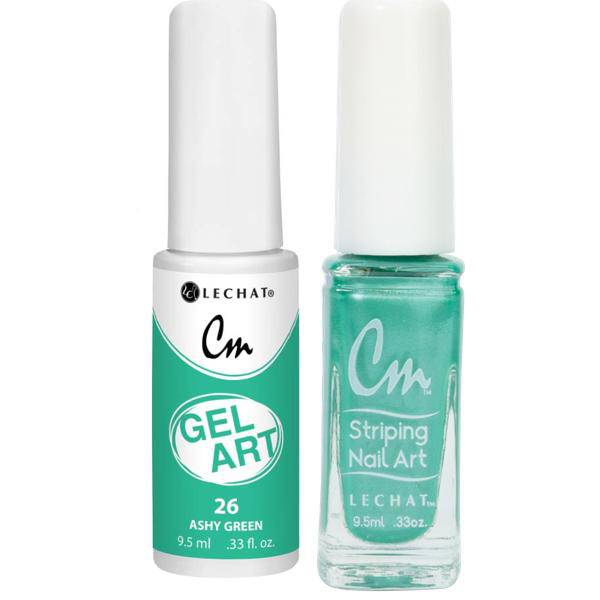 Lechat Cm Nail Art Gel + Lacquer #26 Ashy Green - Universal Nail Supplies