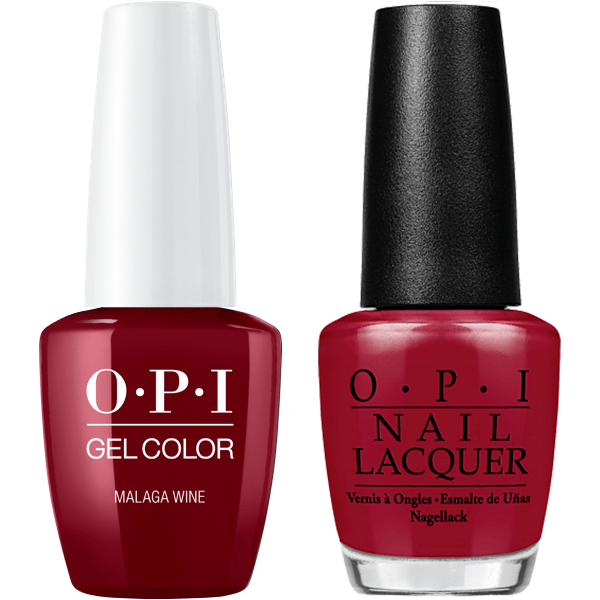 OPI GelColor + Matching Lacquer Malaga Wine #L87 - Universal Nail Supplies