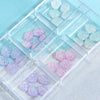 30 Clear Crystal Resin Shells Nail Art Charm Accessories 3D Flat Bottom Rhinestone