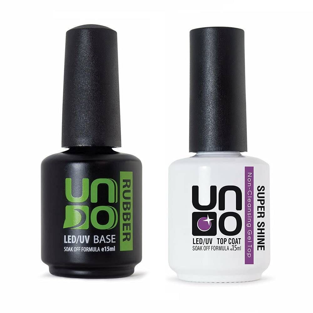 UNO Gel Base + Super Non-Cleanse Top Coat 15ml UV | Universal Nail Supplies