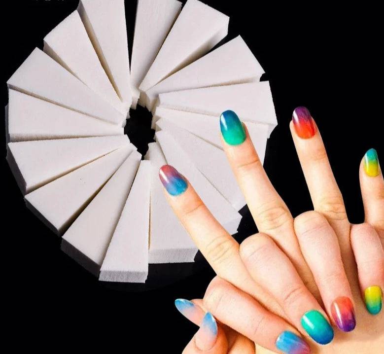 Soft Triangle Nail Art Transfer Sponge Gradient Coloring Stamping 8 Pcs. - Universal Nail Supplies