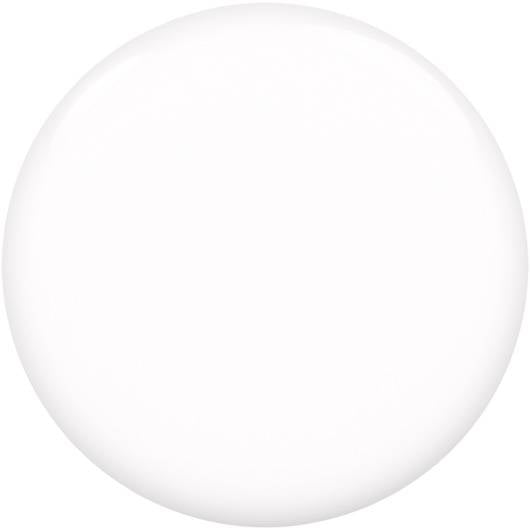 Essie Nail Lacquer in Blanc #10, creamy white nail polish bottle with brush, showing the product label and cap.