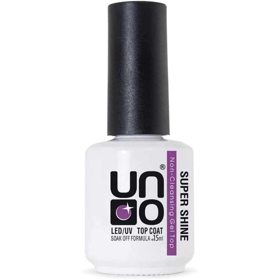 UNO Super Shine Non-Cleanse Top Coat 15ml LED UV Universal Nail