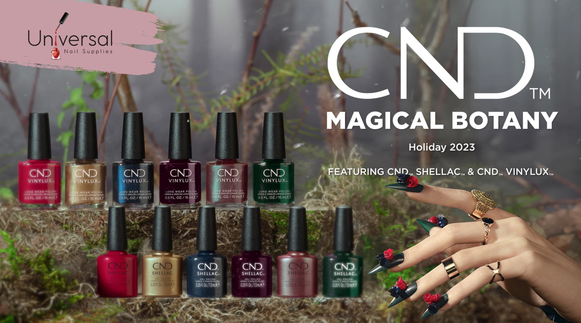 Creative nail art design with cnd magical botany nail polish