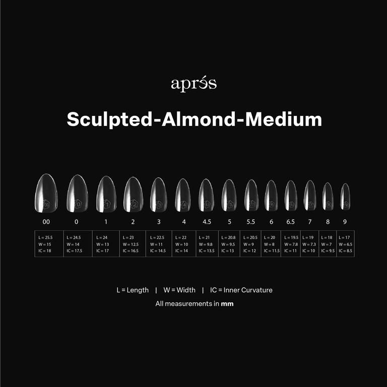 Aprés Nail Gel-X Extensions - Sculpted Almond Medium V2 - Universal Nail Supplies