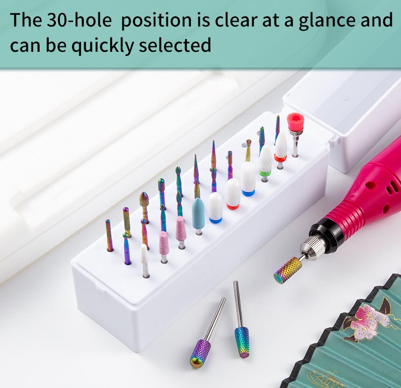 Nail Drill Bits Kit Combined Milling Cutters Set Removing Gel Polishing Carbide 30Pcs - Universal Nail Supplies