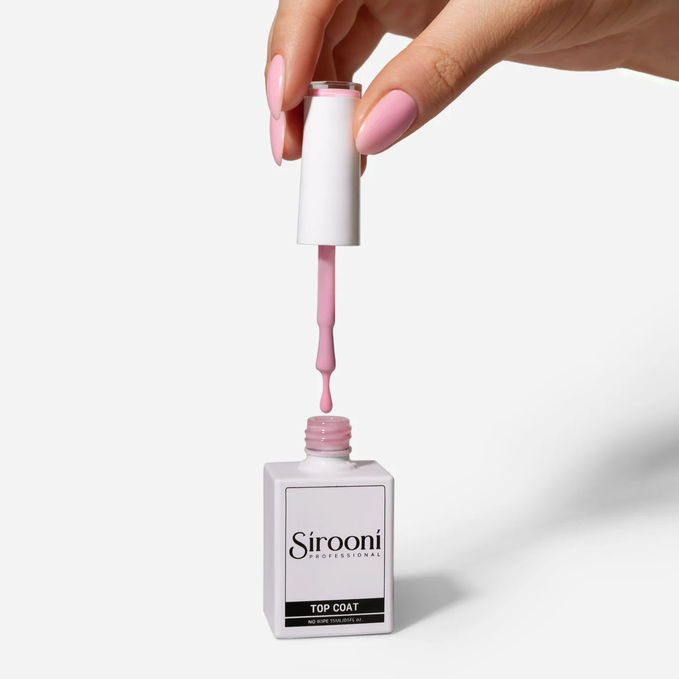 Sirooni Top Coat - Soft Pink 15ml T006 - Universal Nail Supplies