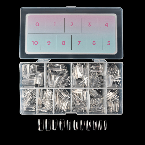 Orly GELFX Builder Tips - Natural Square Medium (550 pc) - Universal Nail Supplies