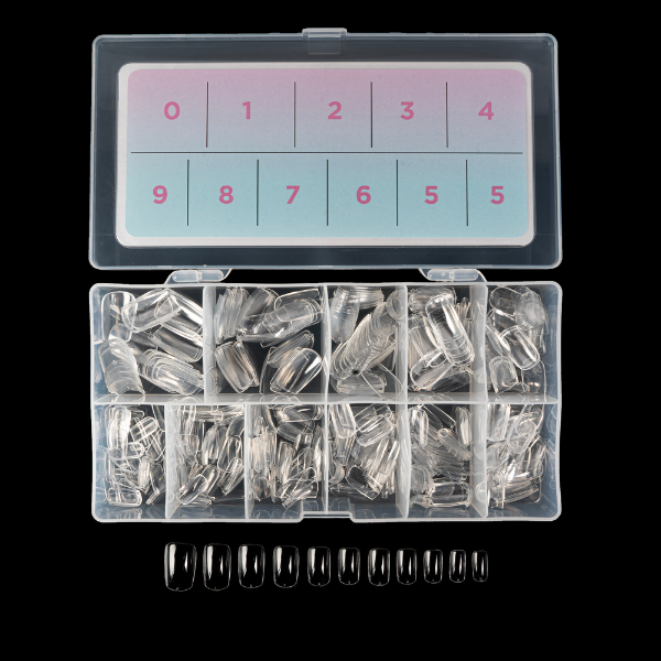 Orly GELFX Builder Tips - Natural Square Short (550 pc) - Universal Nail Supplies