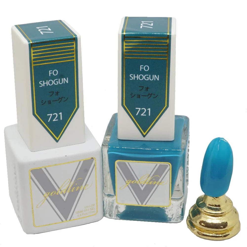 Vetro Goldline Gel + Matching Lacquer - Fo Shogun #721 - Universal Nail Supplies