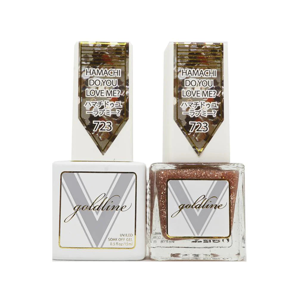 Vetro Goldline Gel + Matching Lacquer - Hamachi Do You Love Me? #723 - Universal Nail Supplies