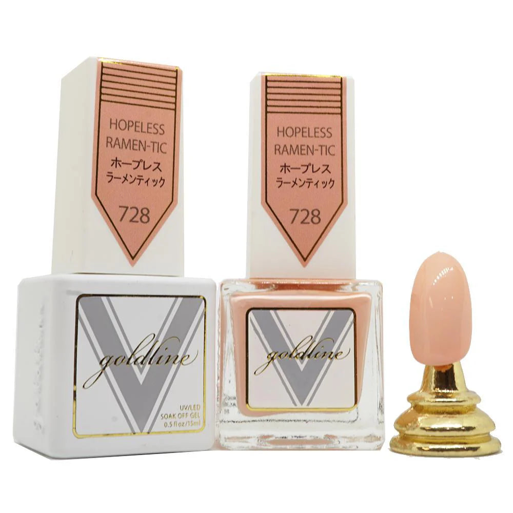 Vetro Goldline Gel + Matching Lacquer - Hopeless Ramen-Tic #728 - Universal Nail Supplies