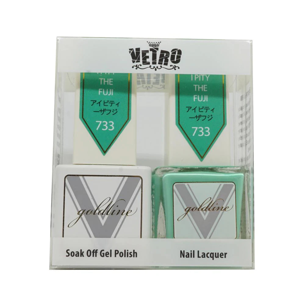 Vetro Goldline Gel + Matching Lacquer - I Pity The Fuji #733 - Universal Nail Supplies