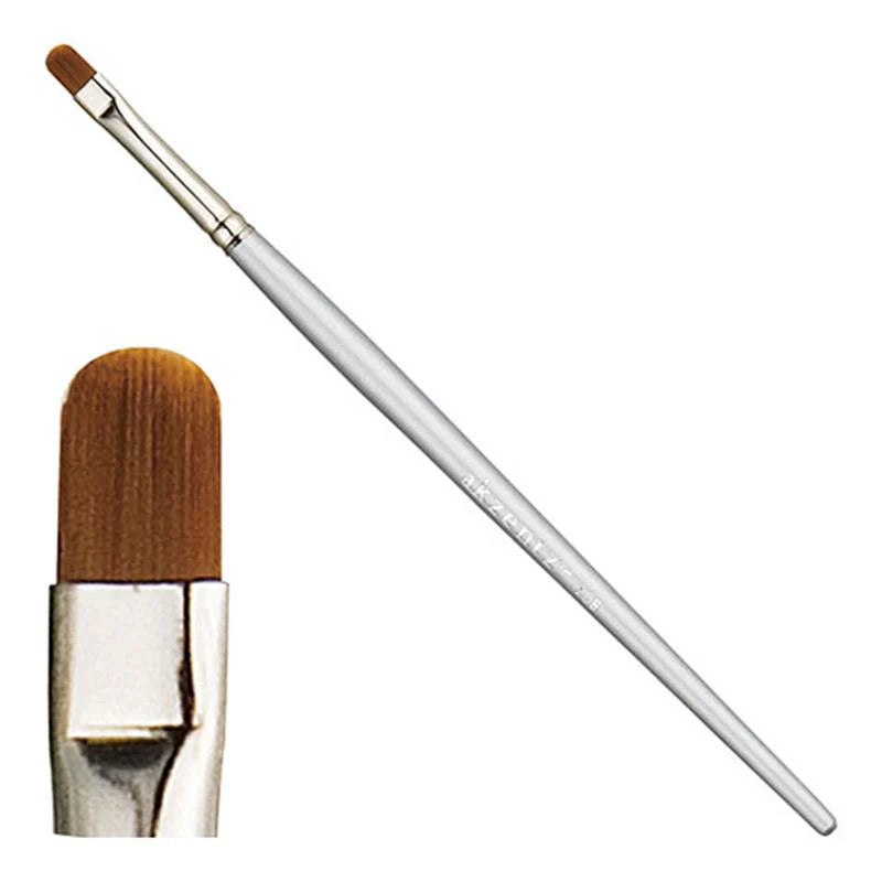 Luxio Akzéntz Classic Brush Oval #108 for Luxio treatment, shown with a sleek black handle and oval bristles.