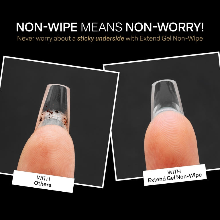 Aprés Nail Apres Extend Gel Non-Wipe 15ml for gel nail extension, shown in a clear tube with gel product inside.