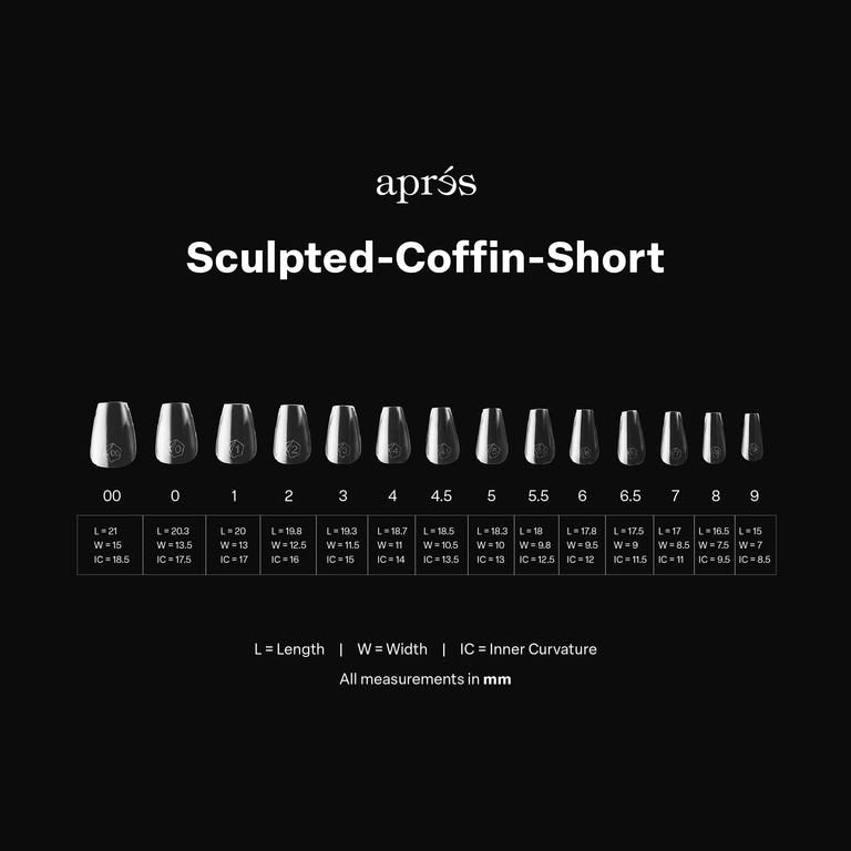 Aprés Nail Gel-X Extensions - Sculpted Coffin Short V2 - Universal Nail Supplies
