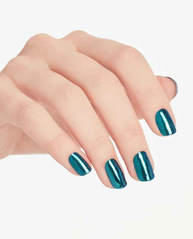 OPI Chrome Effect Mirror Shine Nail Powder Blue "Plate" Spectial - Universal Nail Supplies