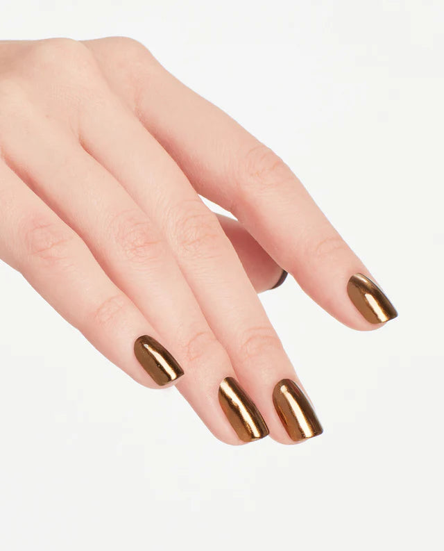 OPI Chrome Effect Mirror Shine Nail Powder Bronzed By The Sun - Universal Nail Supplies