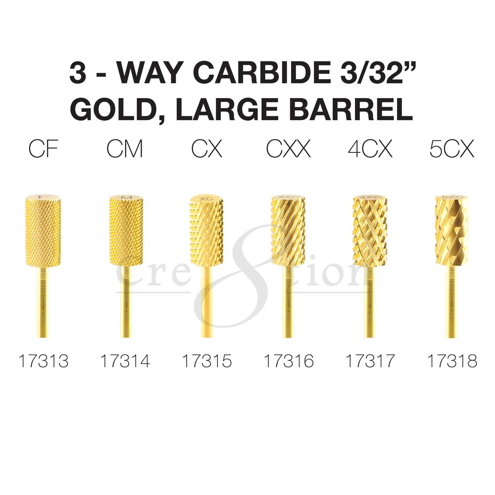 Cre8tion Nail Drill Tip - 3-Way Carbide (New Cut) - Universal Nail Supplies