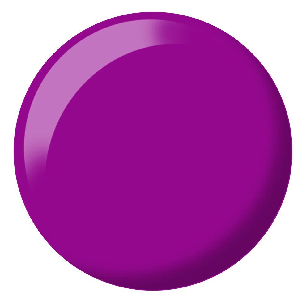 DND DC Gel Duo Amethyst #021 gel nail polish and lacquer set in a sleek bottle with a deep purple hue.