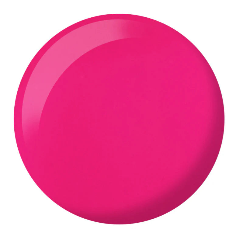 DND DC Gel Duo fluorescent pink gel nail polish and lacquer in shade #277, glossy finish, with the bottle visible.