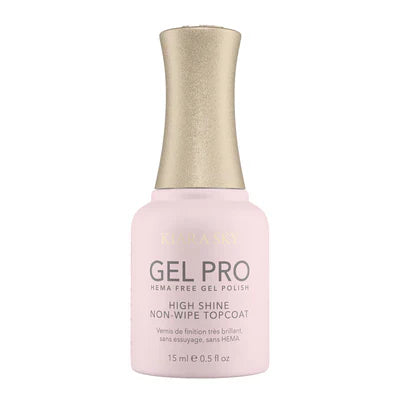 Kiara Sky Gel Pro Polish High Shine Non-Wipe Top Coat applied on nails, showcasing a glossy, smooth finish with a professional look.
