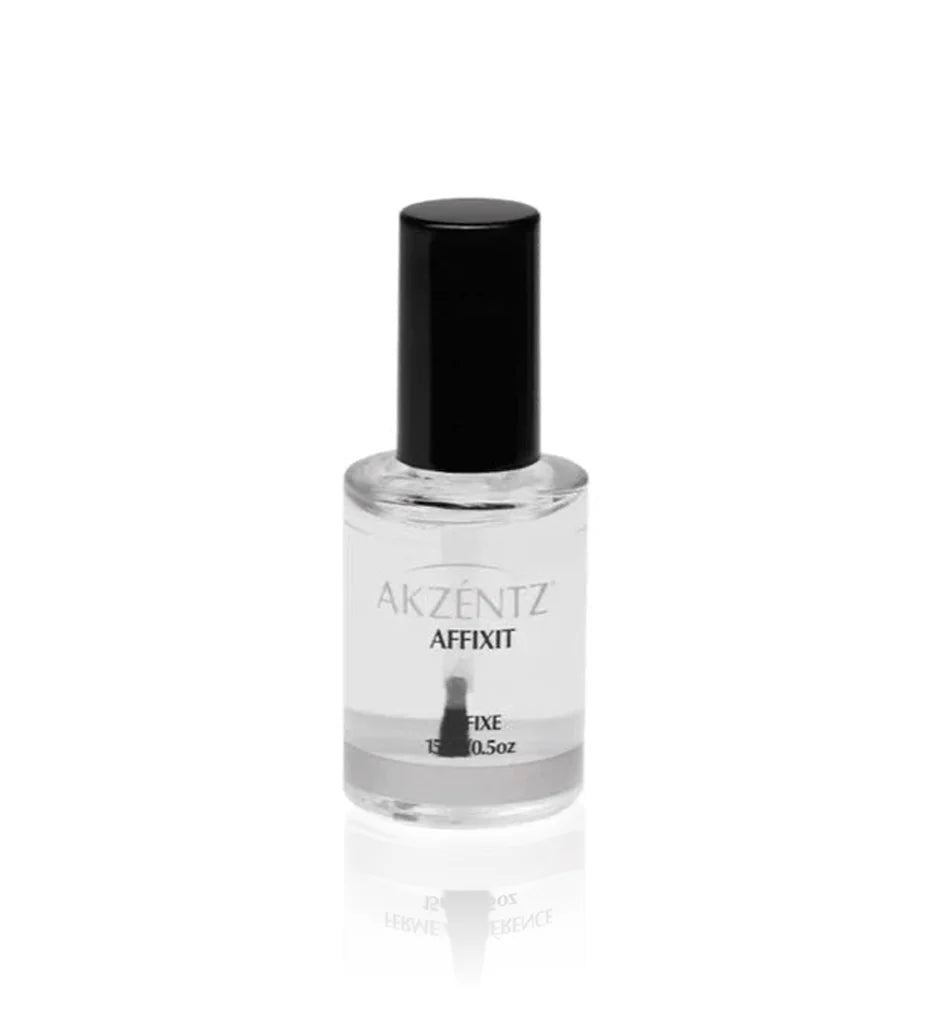 Luxio Affixit Non-Acid Primer for Luxio Gel Polish, shown in a small bottle with a brush applicator on a white background.