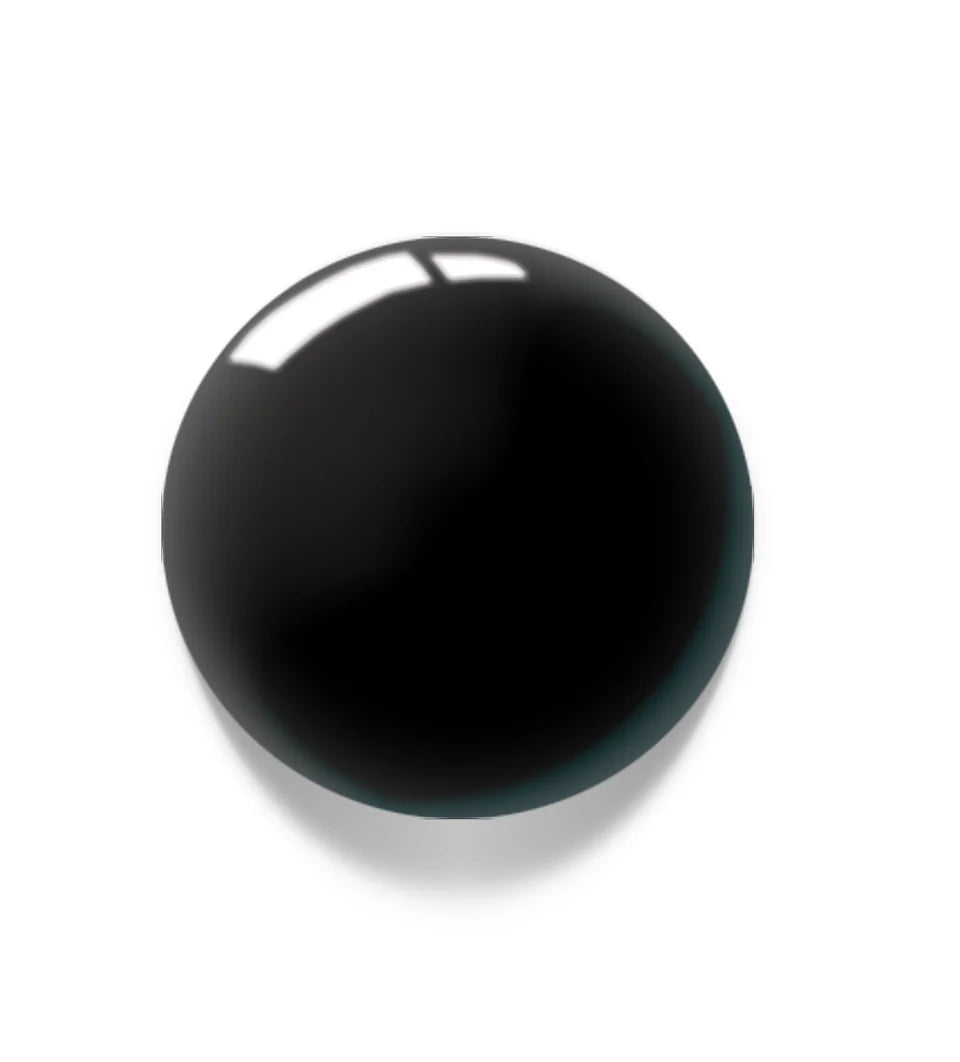 Luxio Soak-Off Gel Polish in Nightfall, 15ml, with a deep, dark color, displayed in a clear bottle with a white cap.