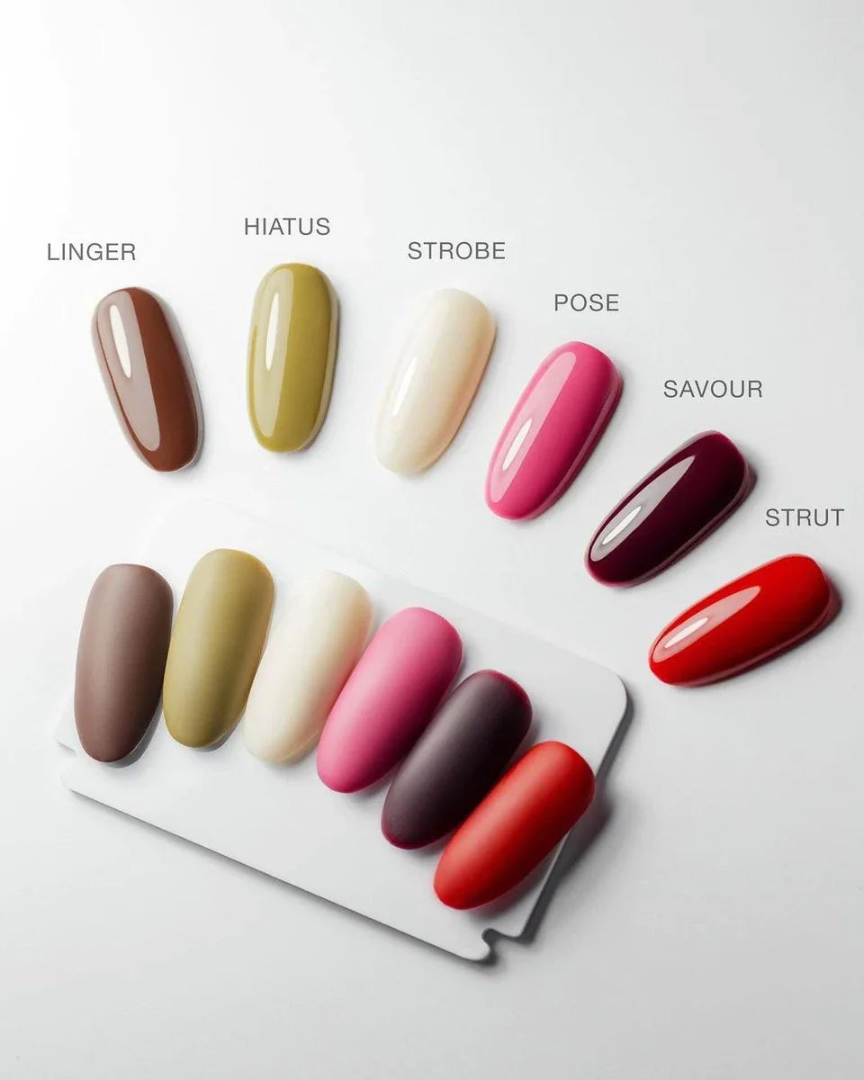 Luxio Luxio Soak-Off Gel Polish Strut 15ml bottle with black cap and clear label, showing the gel polish inside.